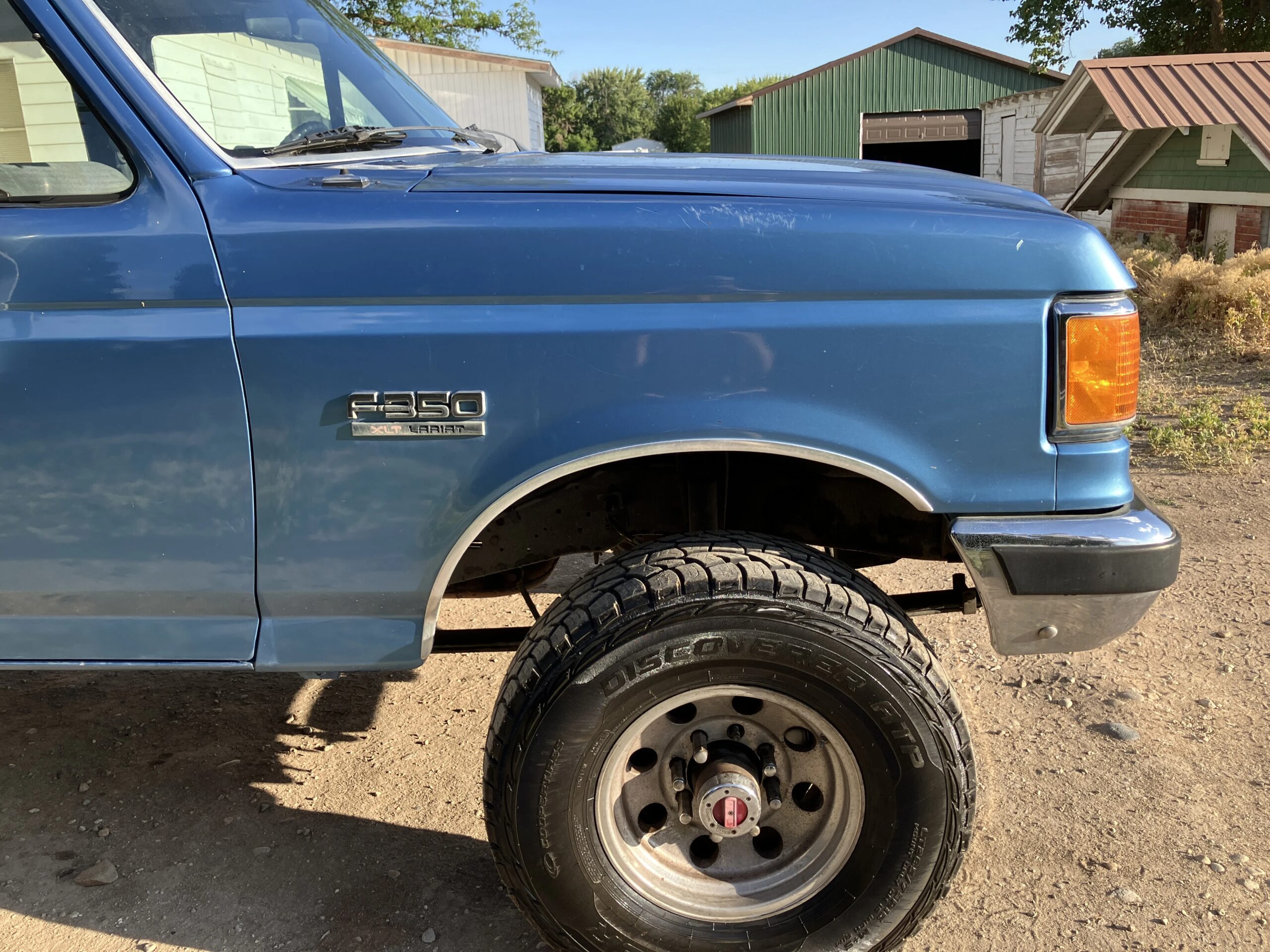 Ford-F350-4x4-crew-cab-1990-Blue-Blue-70
