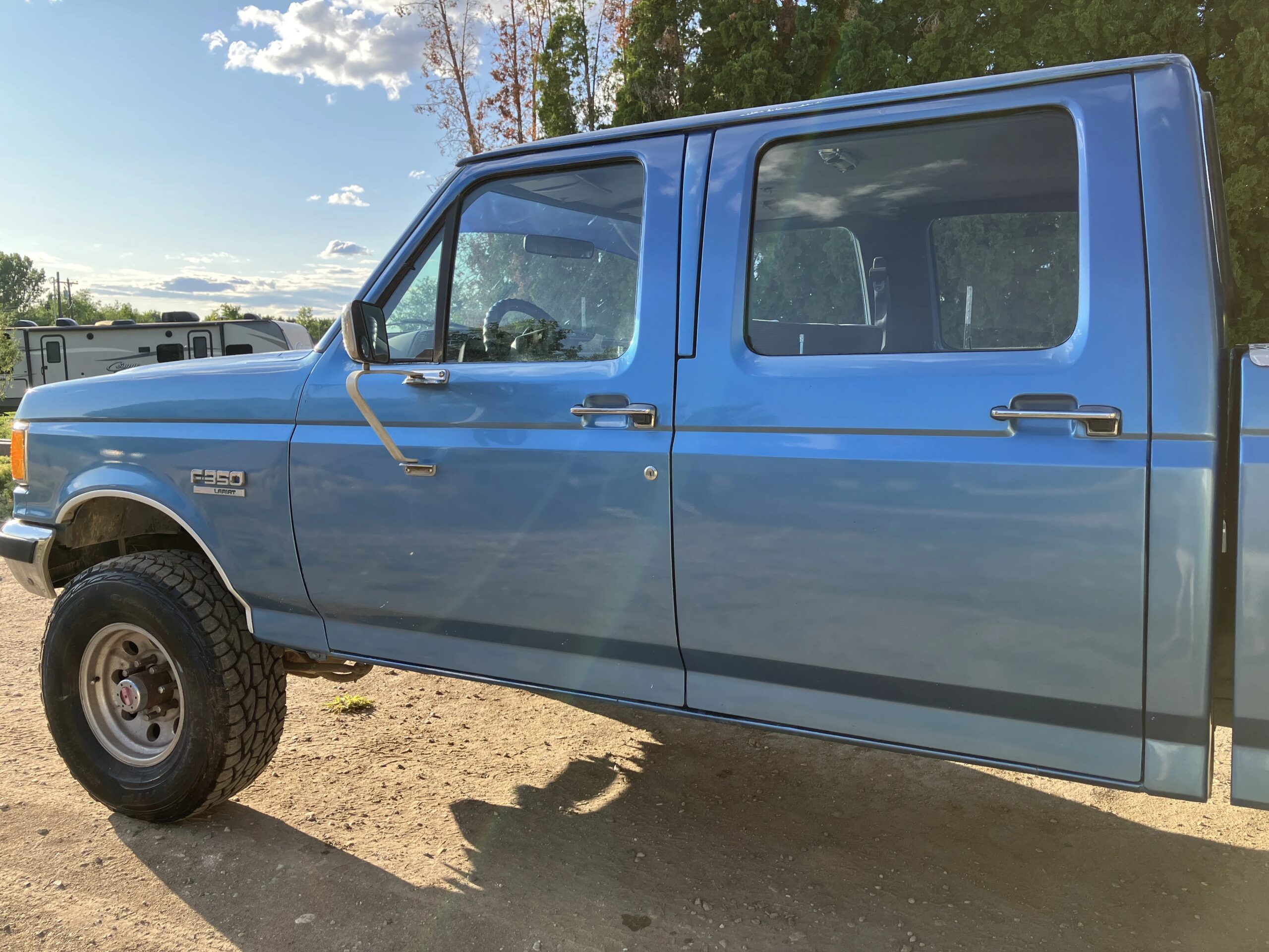 Ford-F350-4x4-crew-cab-1990-Blue-Blue-71