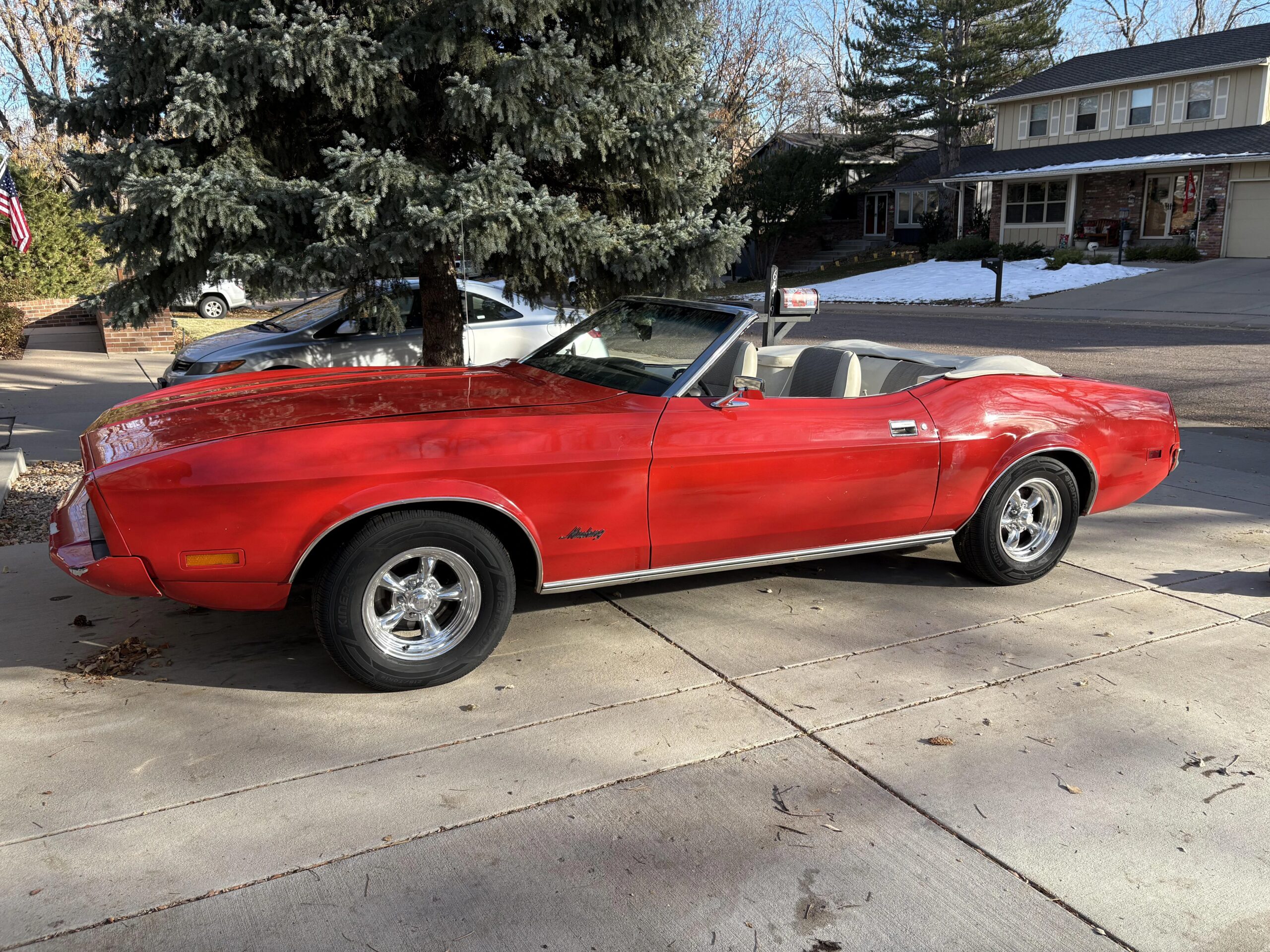 Ford-Mustang-convertible-1973-Red-White-8