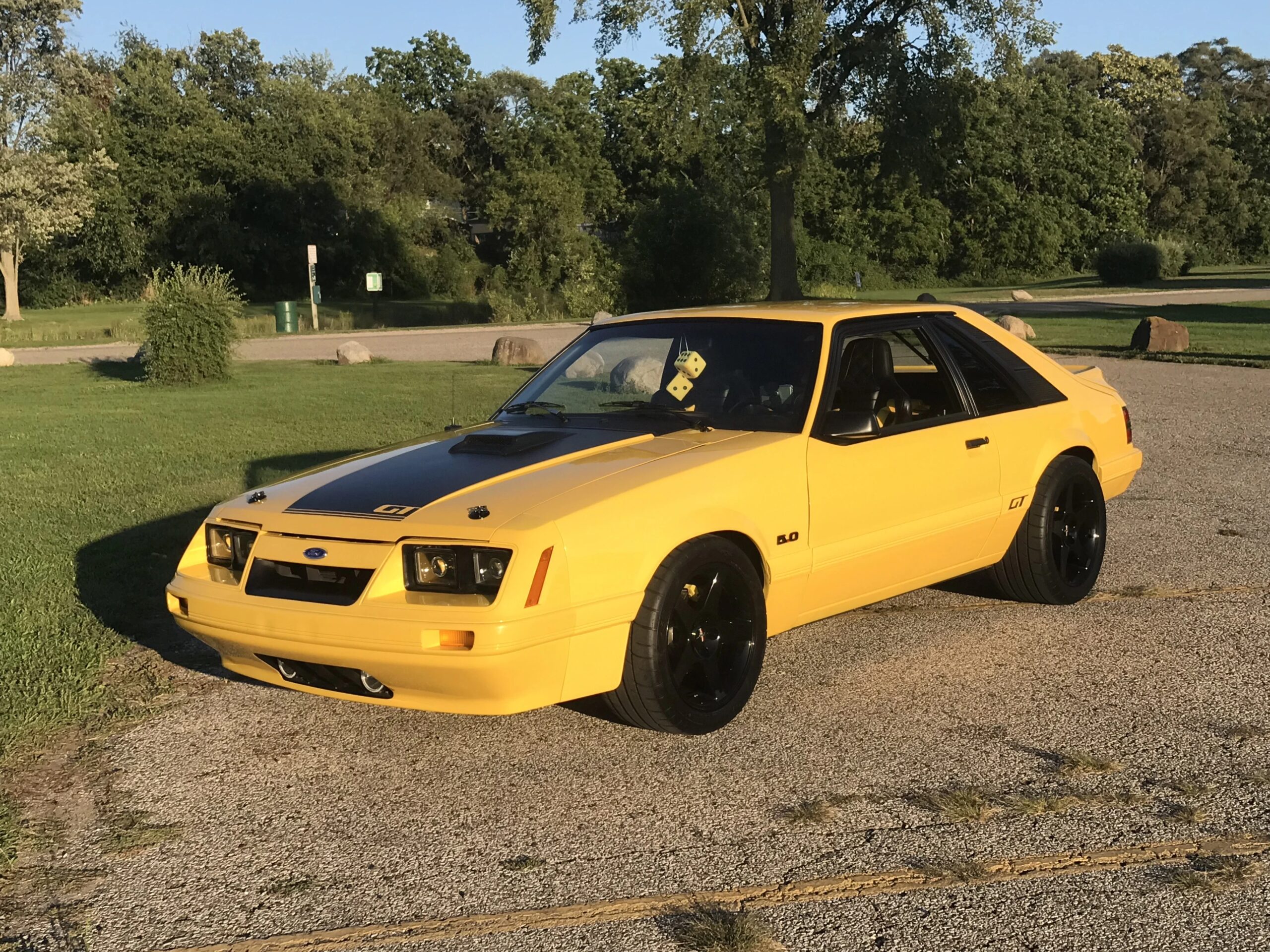 Ford-Mustang-gt-hatchback-1984-Yellow-Black-4