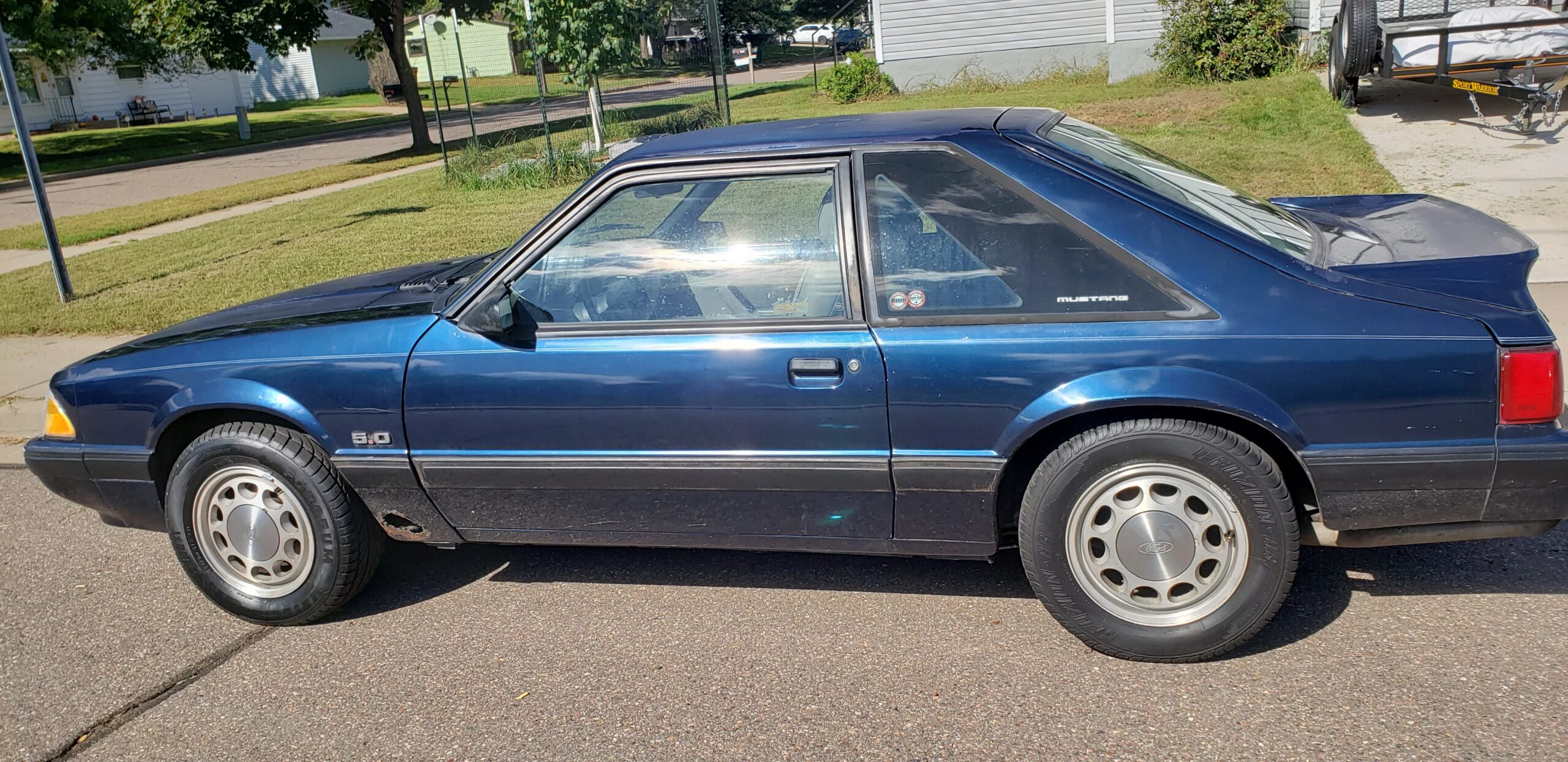 Ford-Mustang-lx-v8-hatchback-1989-Blue-Gray-1