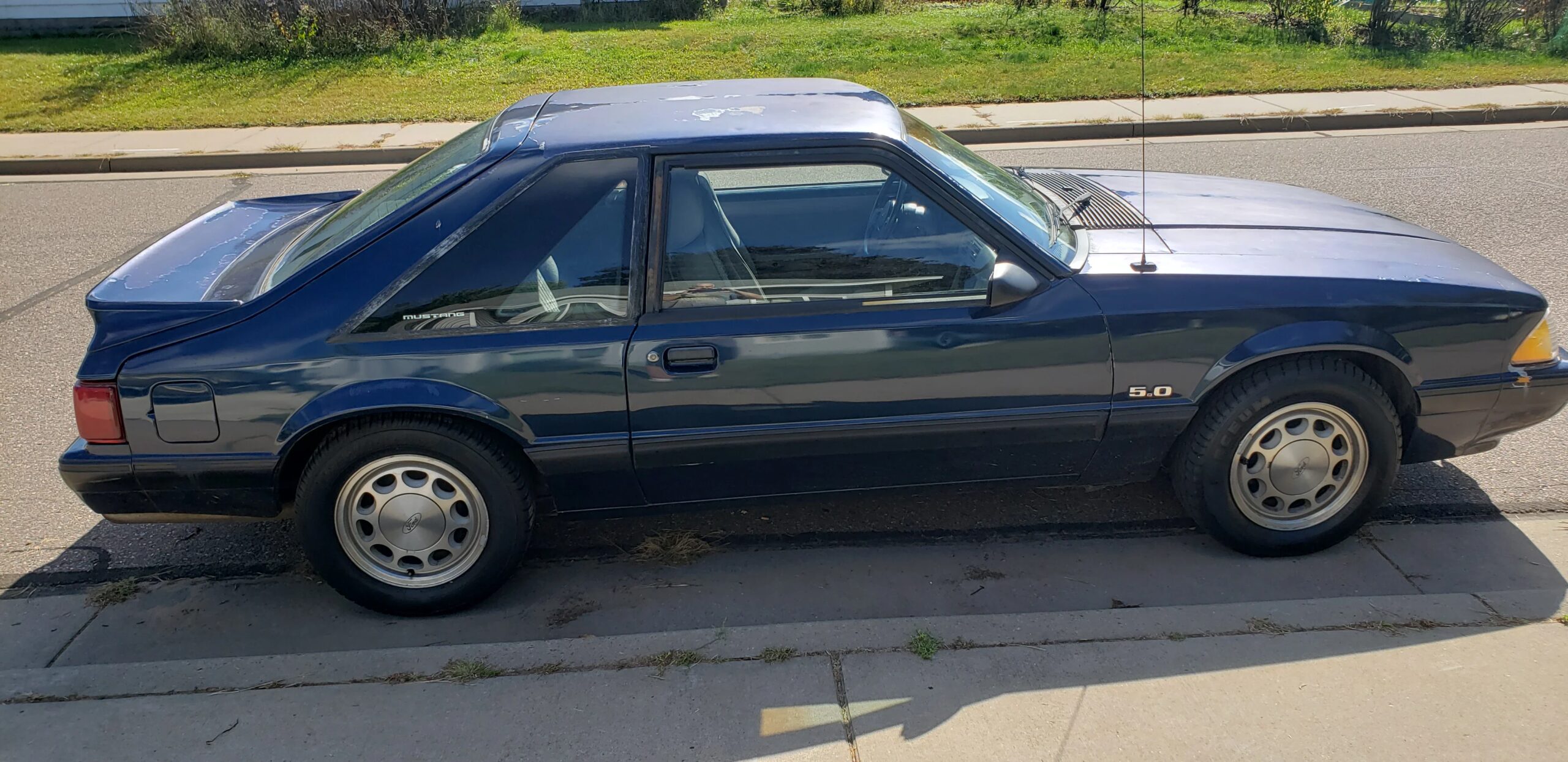 Ford-Mustang-lx-v8-hatchback-1989-Blue-Gray