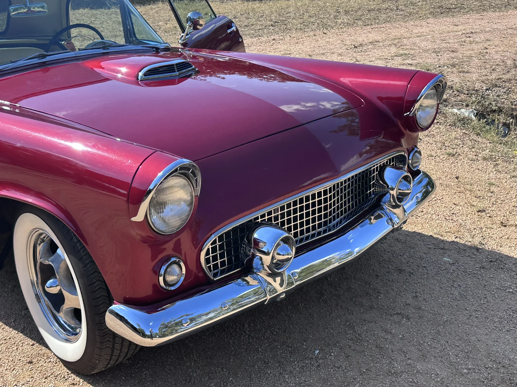 Ford-Thunderbird-sport-1955-Red-Off-White-12