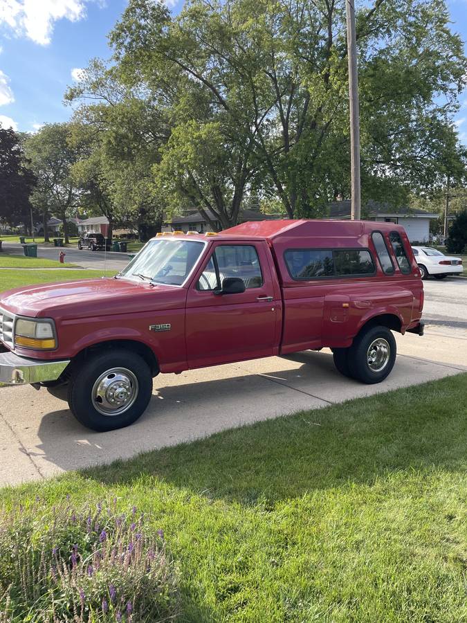 Ford-f-350-diesel-1994-red