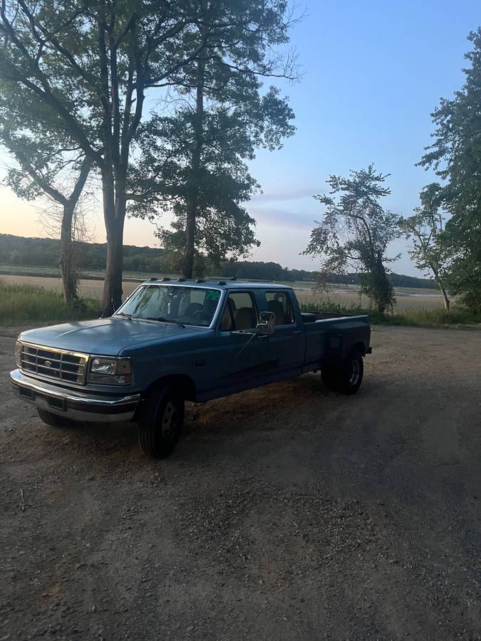 Ford-f-350-diesel-1995-blue-1