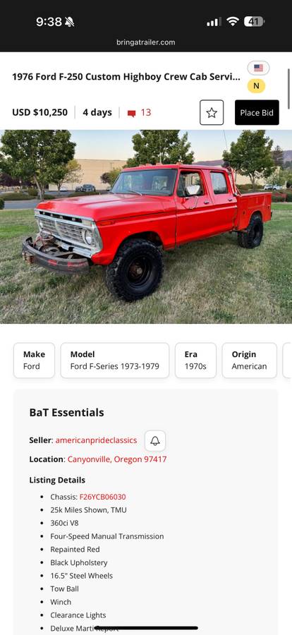 Ford-f250-crew-cab-4x4-1976-red-1