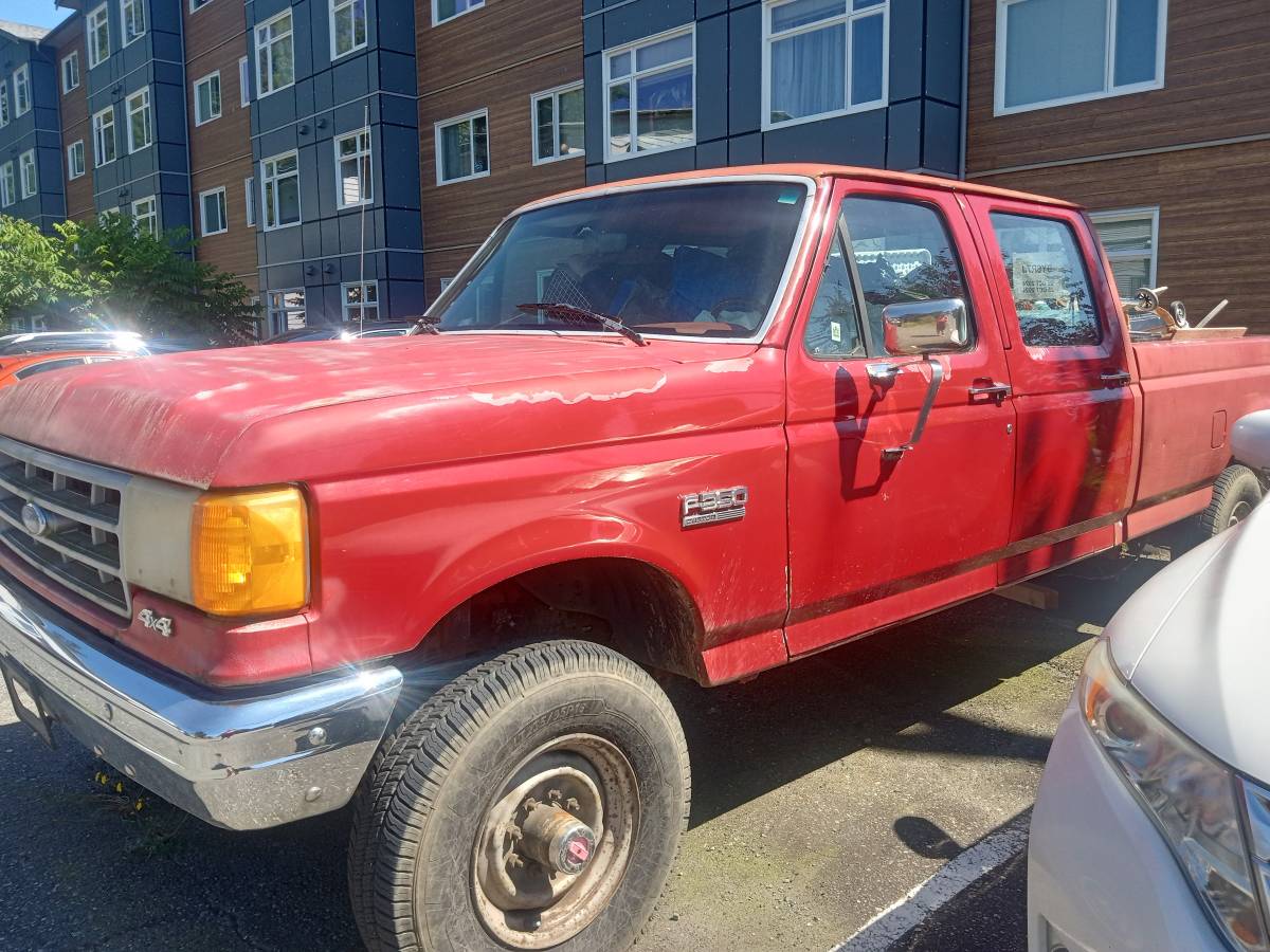 Ford-f350-crew-cab-1990-red-1