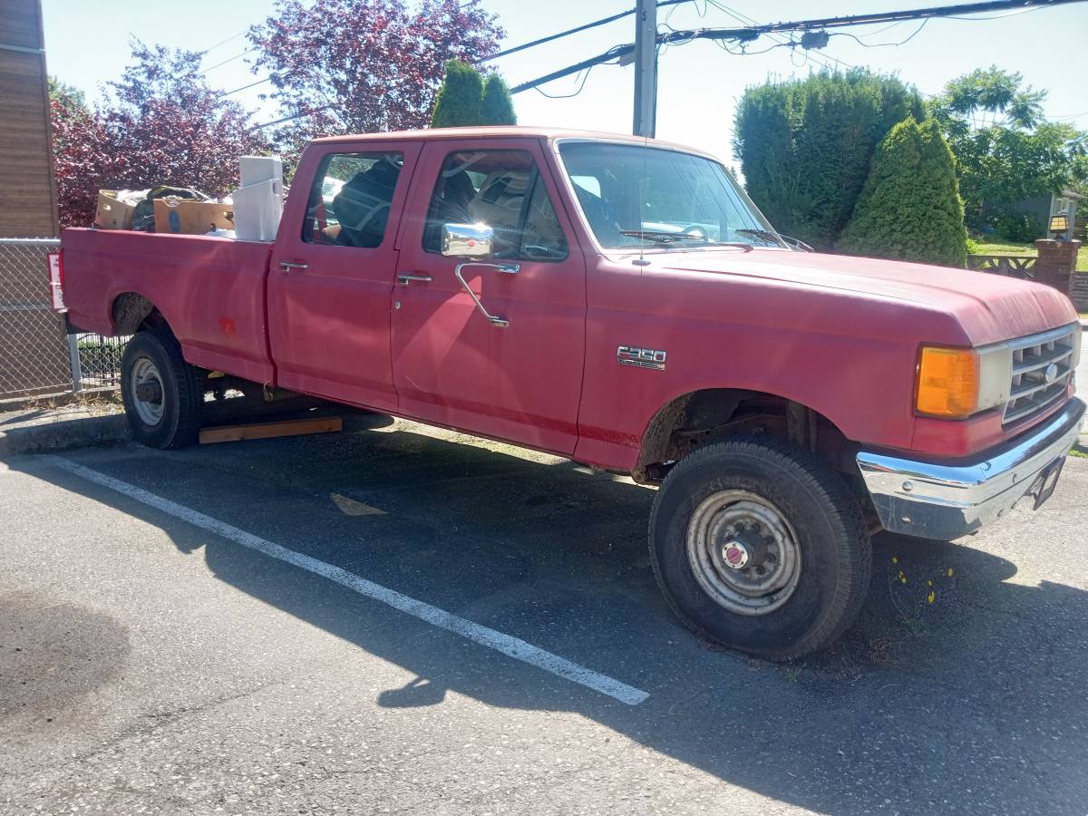 Ford-f350-crew-cab-1990-red-2