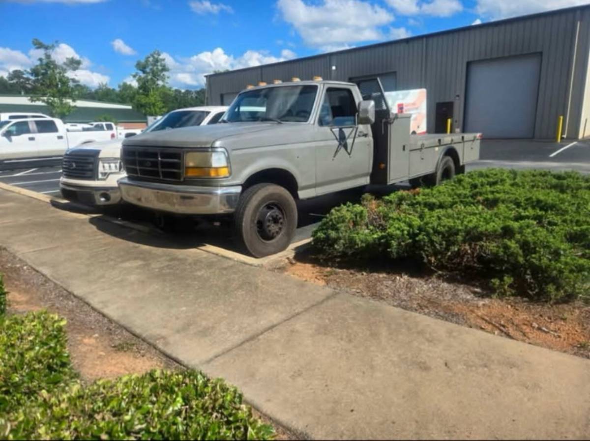 Ford-f350-super-duty-regular-cab-diesel-1992-grey-8