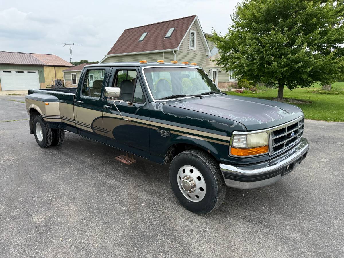 Ford-f350-super-duty-xlt-diesel-1994-green-8