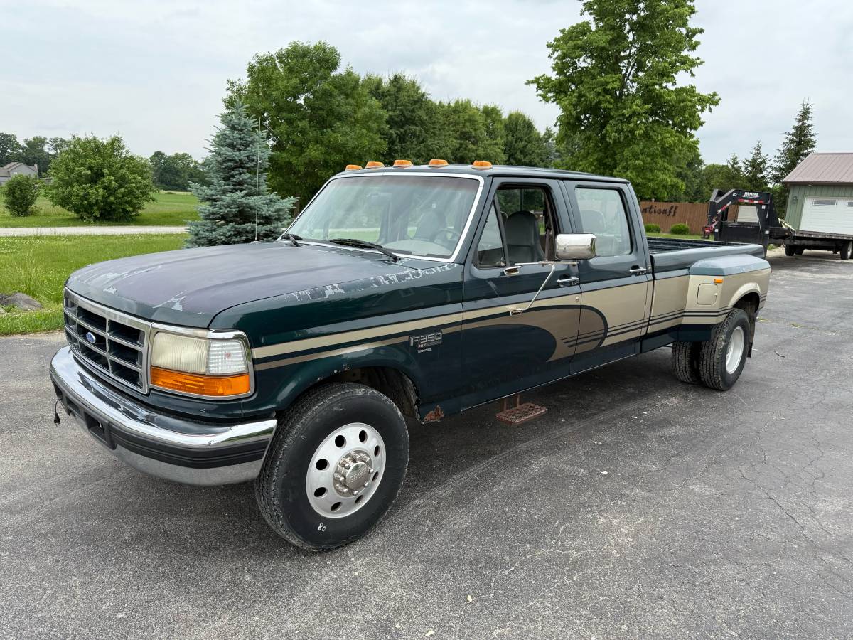 Ford-f350-super-duty-xlt-diesel-1994-green