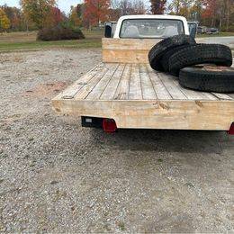 Ford-ranger-f-350-flatbed-460-engine-automa-1977-red-1