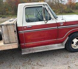 Ford-ranger-f-350-flatbed-460-engine-automa-1977-red