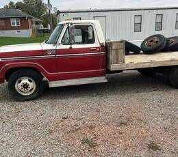 Ford-ranger-f-350-flatbed-460-engine-automa-1977-red-6