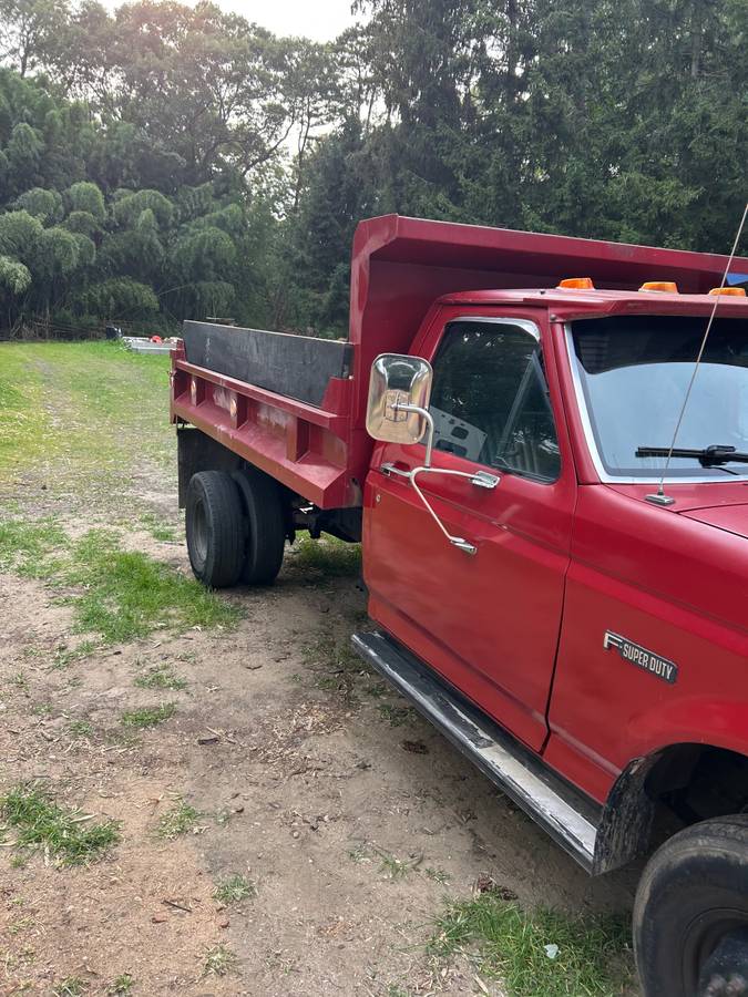 Ford-super-duty-dump-diesel-1992-red-1