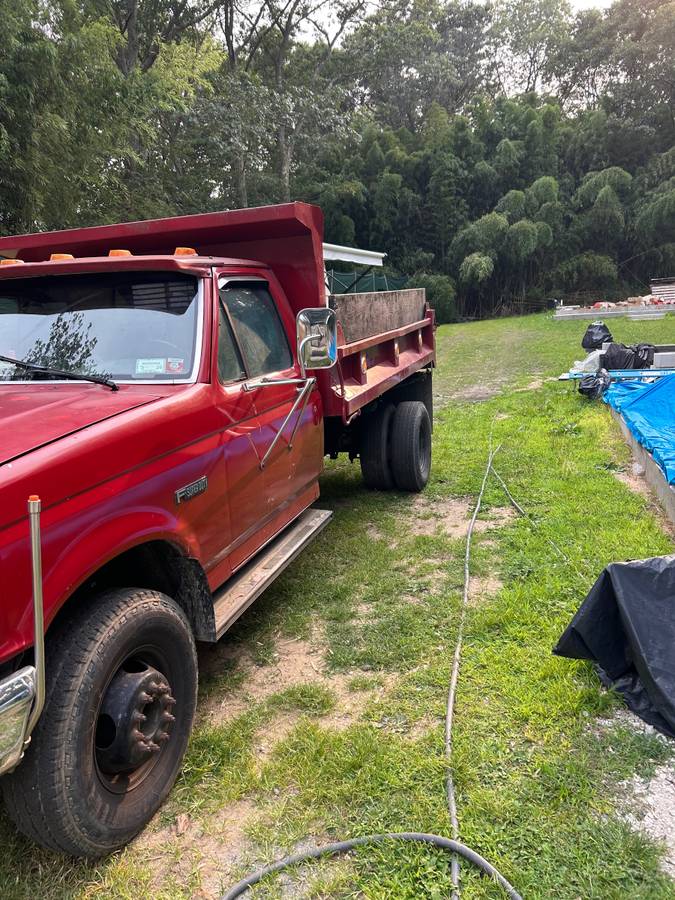Ford-super-duty-dump-diesel-1992-red