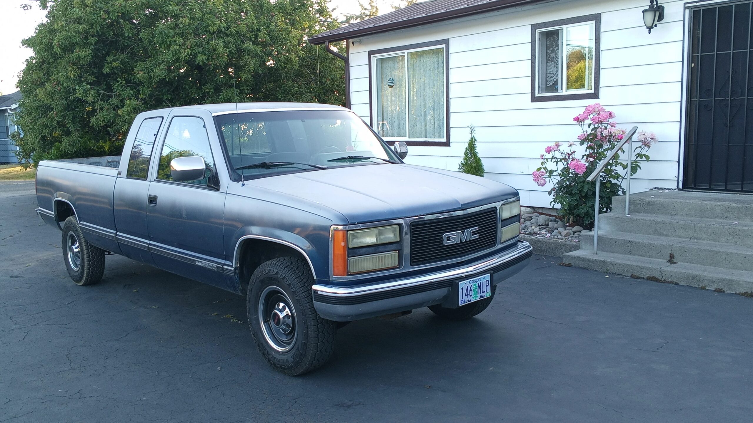 Gmc-Sierra-3500-2wd-extended-cab-1990-Blue-Blue