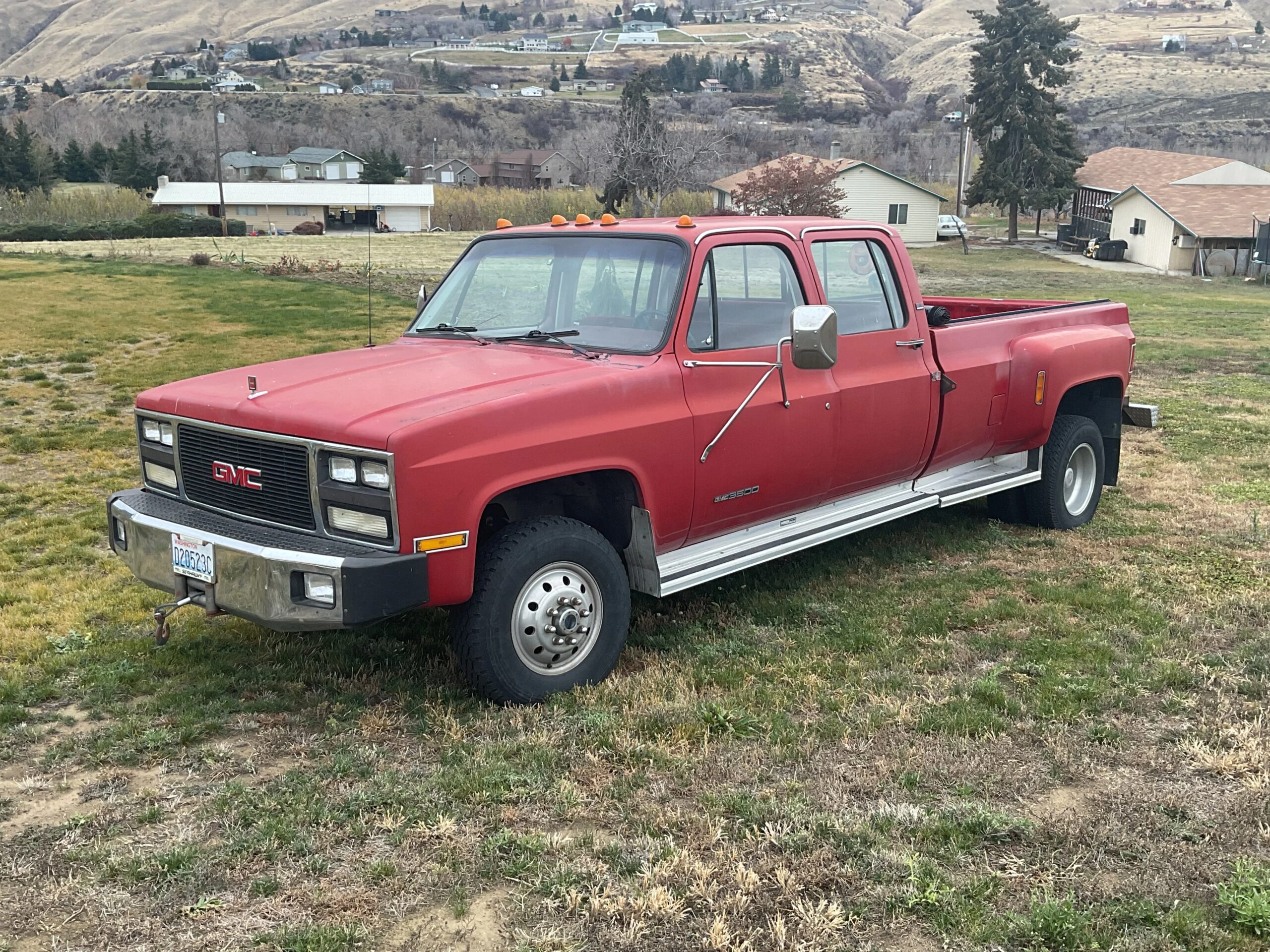 Gmc-Sierra-3500-4x4-crew-cab-1990-Red-Red-16