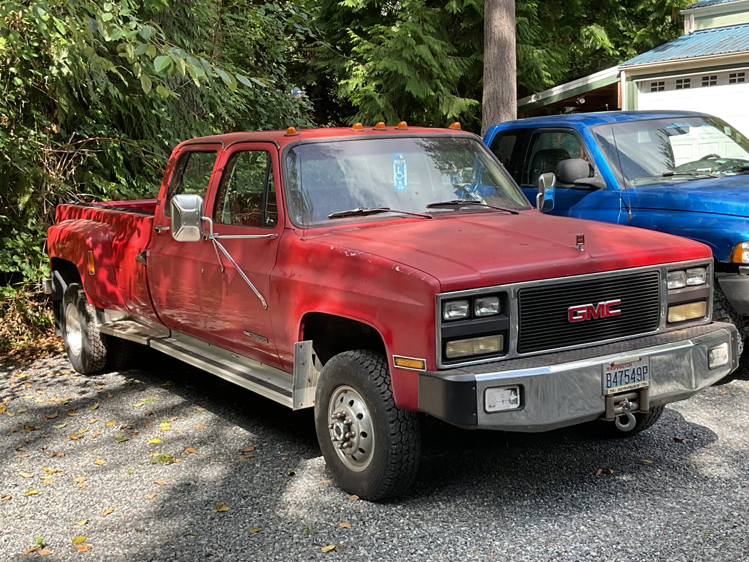 Gmc-Sierra-3500-4x4-crew-cab-1990-Red-Red-18
