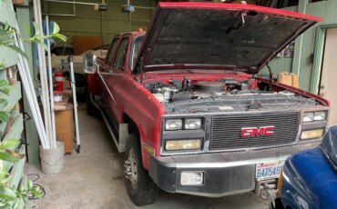 Gmc-Sierra-3500-4x4-crew-cab-1990-Red-Red-4