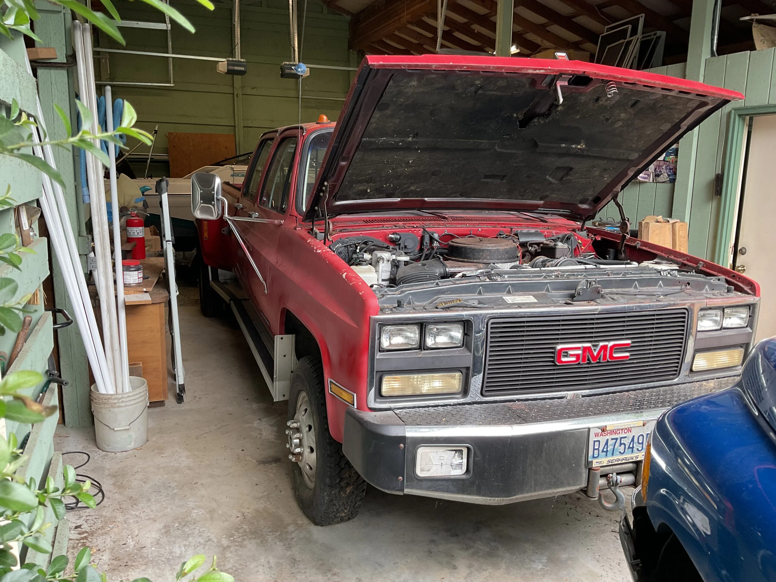 Gmc-Sierra-3500-4x4-crew-cab-1990-Red-Red-4
