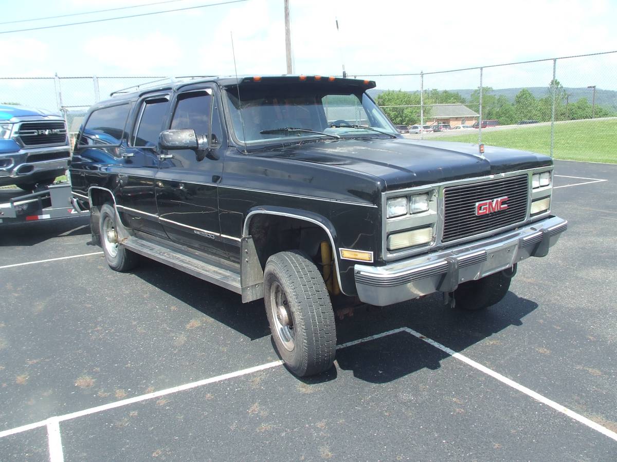 Gmc-sle-2500-barn-door-suburban-1991-black-1