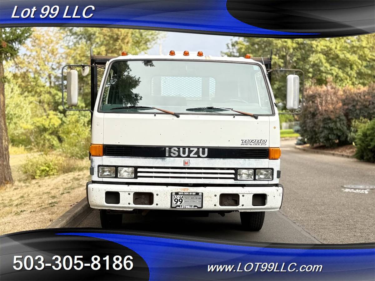 Isuzu-npr-4bd2t-turbo-diesel-lift-gate-flat-bed-1993-white-7