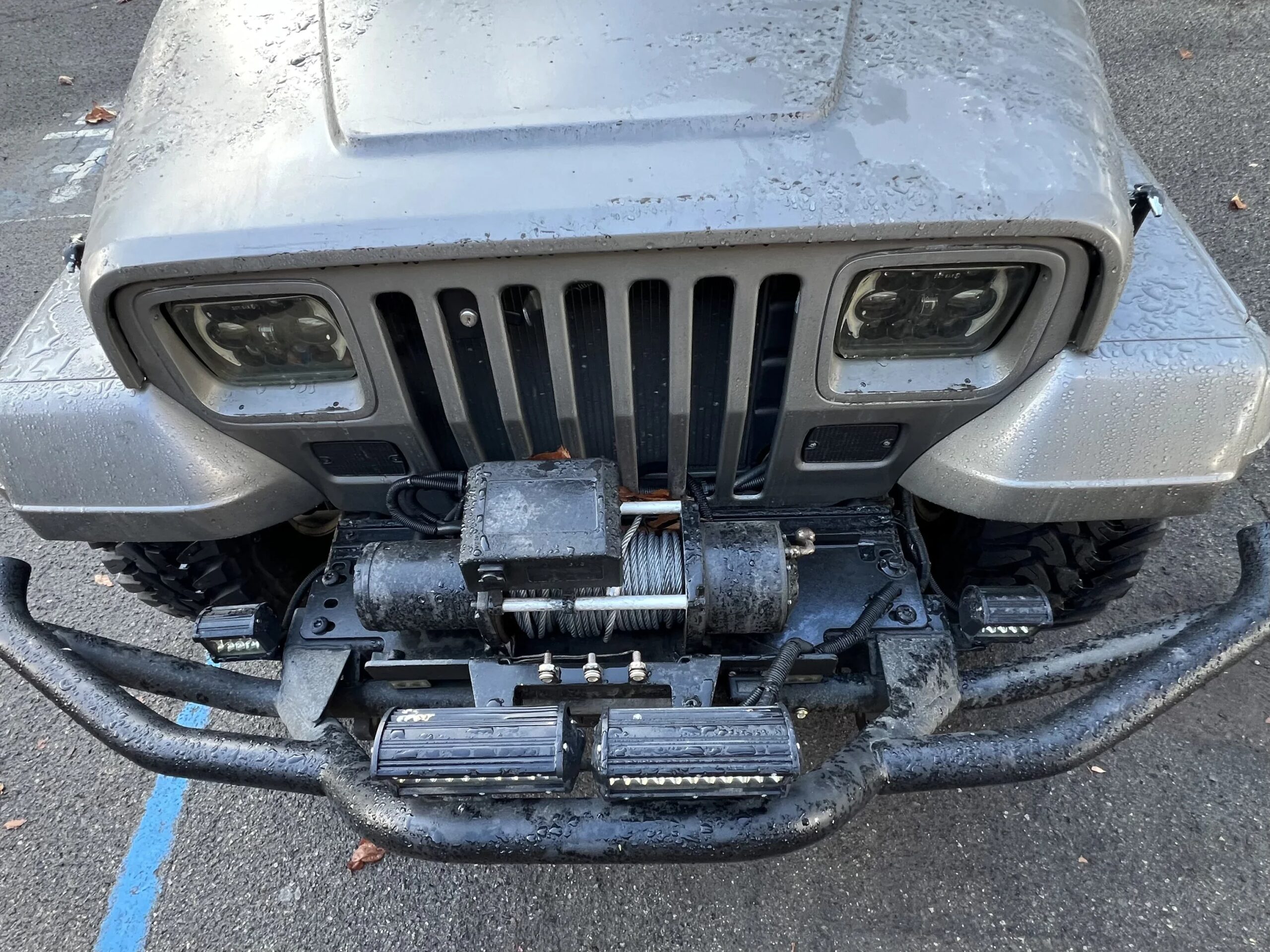 Jeep-Wrangler-4wd-sahara-1990-Gray-Tan-9