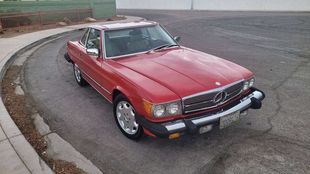 Mercedes-560sl-1988-red