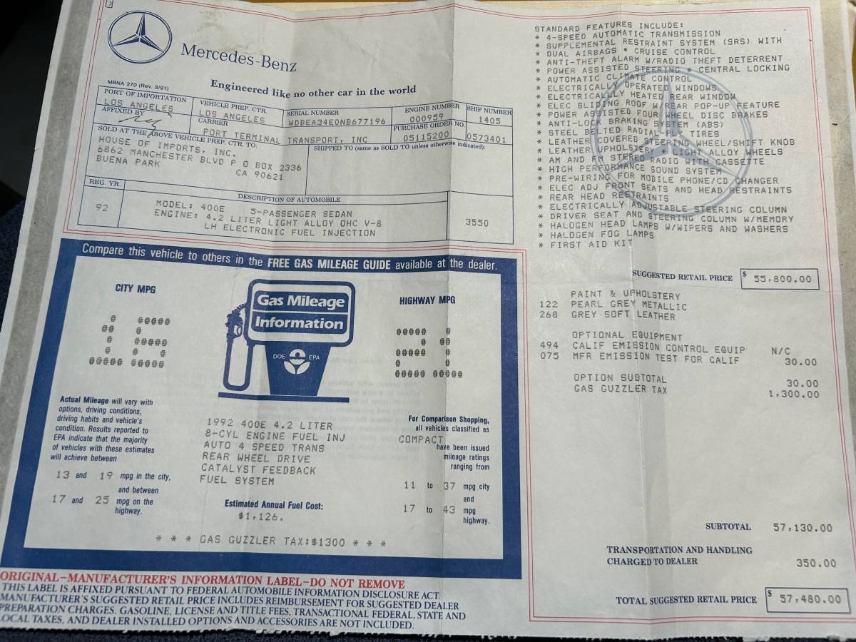 Mercedes-benz-400e-1992-grey-21