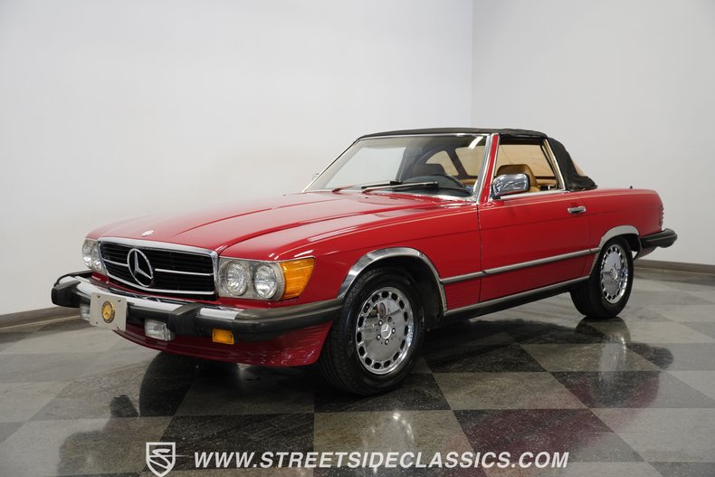 Mercedes-benz-560sl-1987-Red-Tan-14
