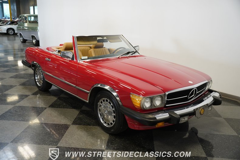 Mercedes-benz-560sl-1987-Red-Tan-25