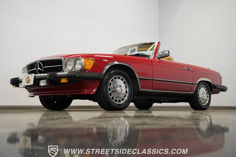 Mercedes-benz-560sl-1987-Red-Tan-3