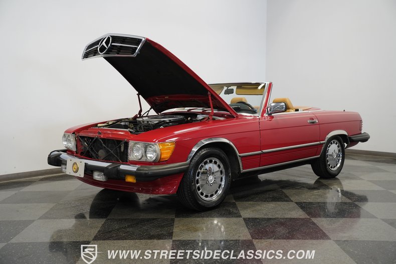 Mercedes-benz-560sl-1987-Red-Tan-36