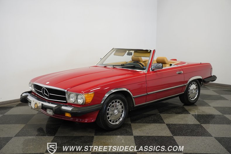 Mercedes-benz-560sl-1987-Red-Tan-4