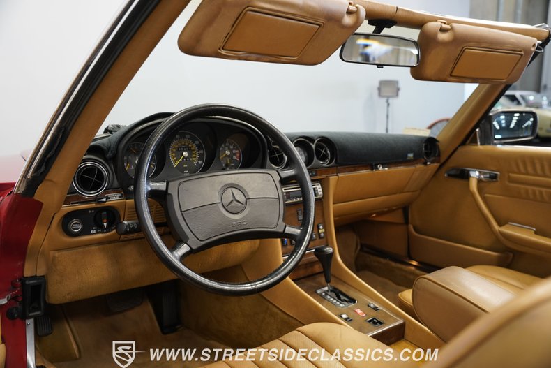 Mercedes-benz-560sl-1987-Red-Tan-44