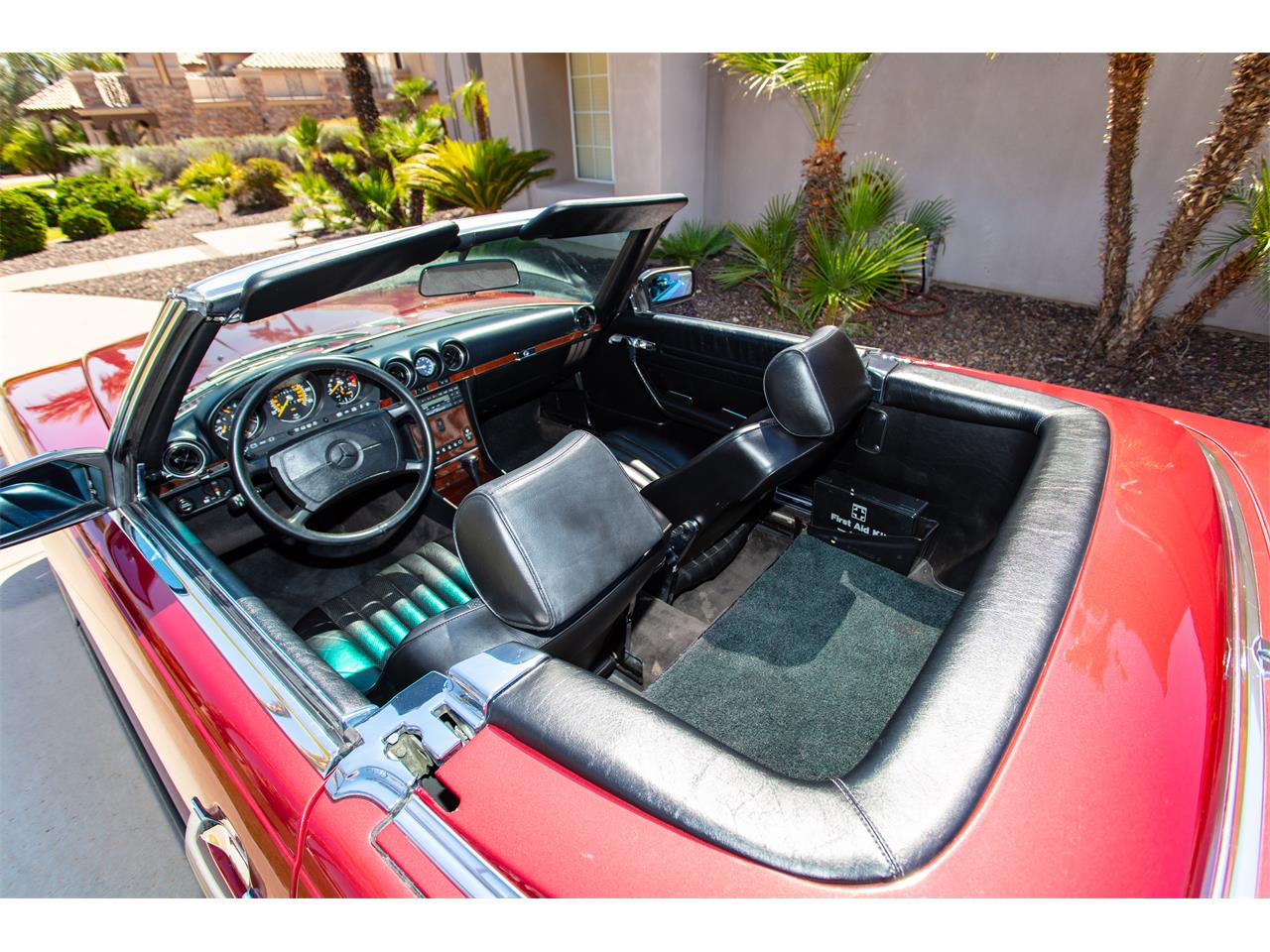 Mercedes-benz-560sl-1989-Red-Black-35