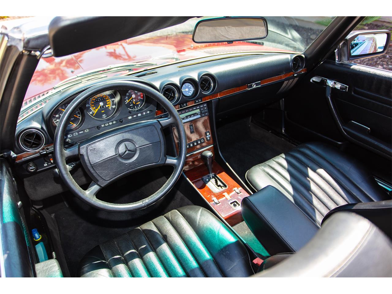 Mercedes-benz-560sl-1989-Red-Black-36