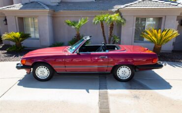 Mercedes-benz-560sl-1989-Red-Black