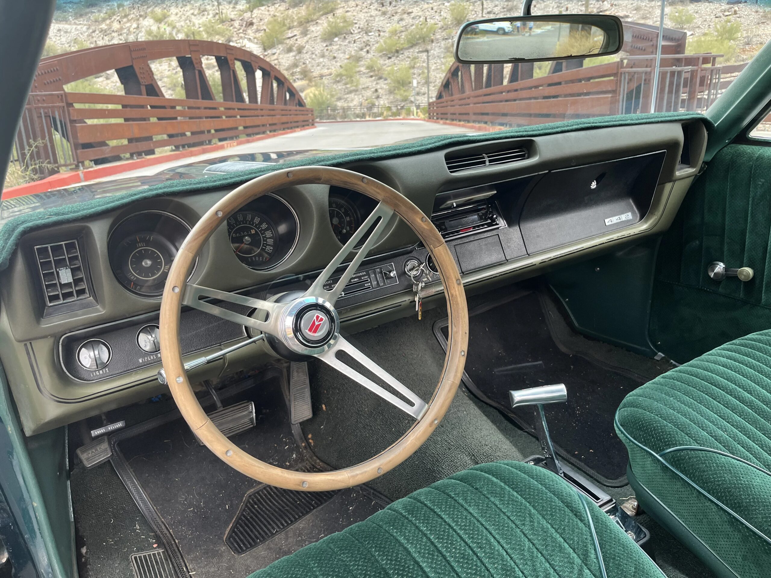 Oldsmobile-442-1968-Green-Green-11