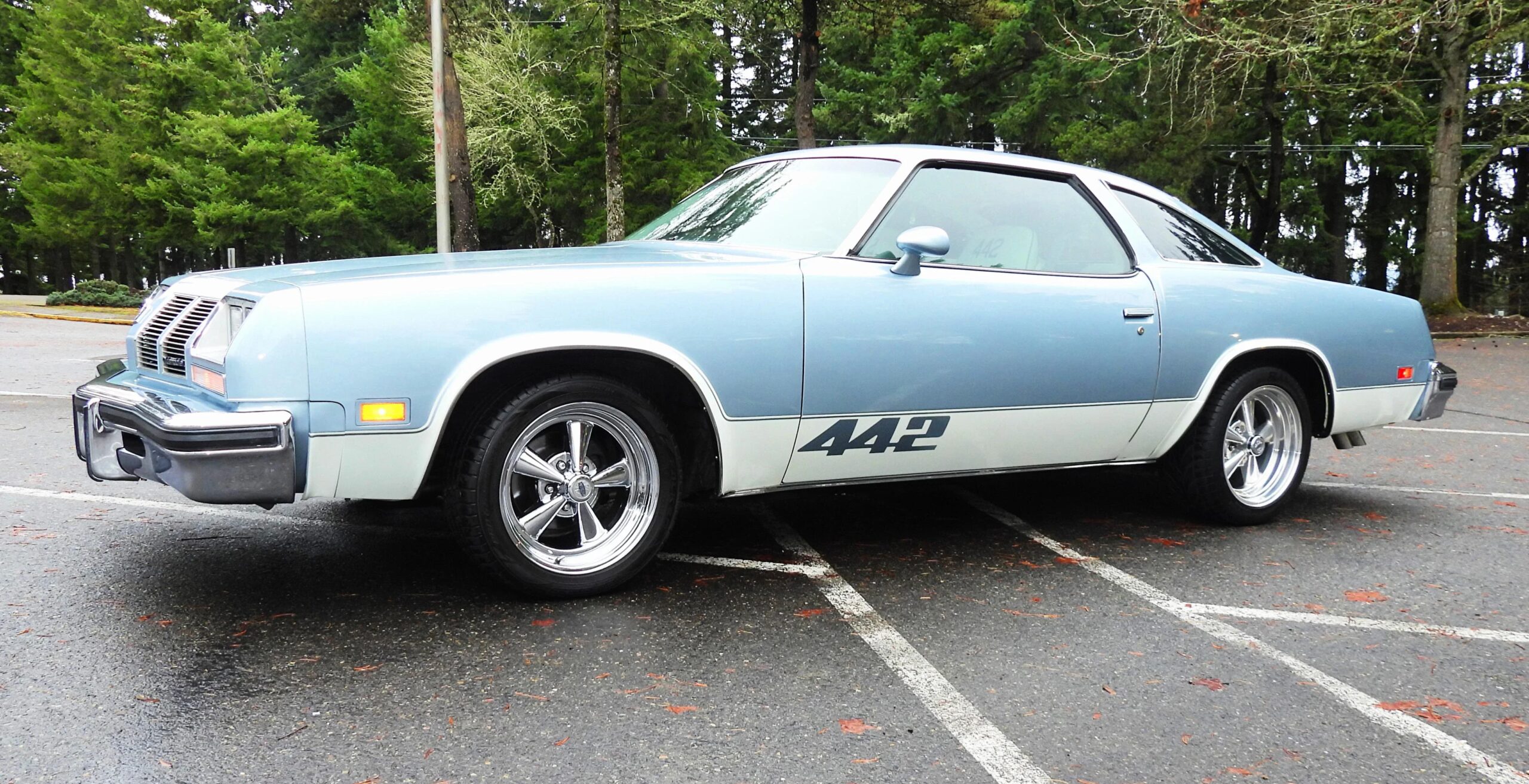 Oldsmobile-Cutlass-supreme-442-coupe-1977-Blue-White-1