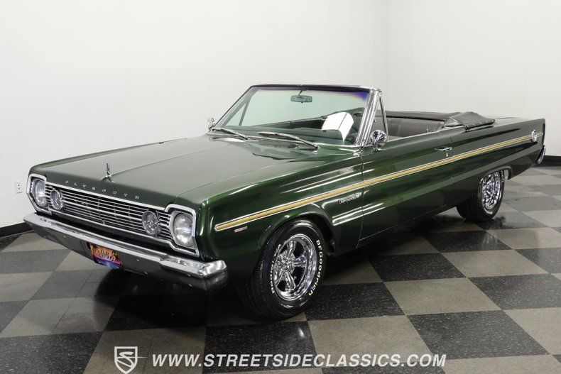 Plymouth-Belvedere-1966-Dark-Green-Black-19