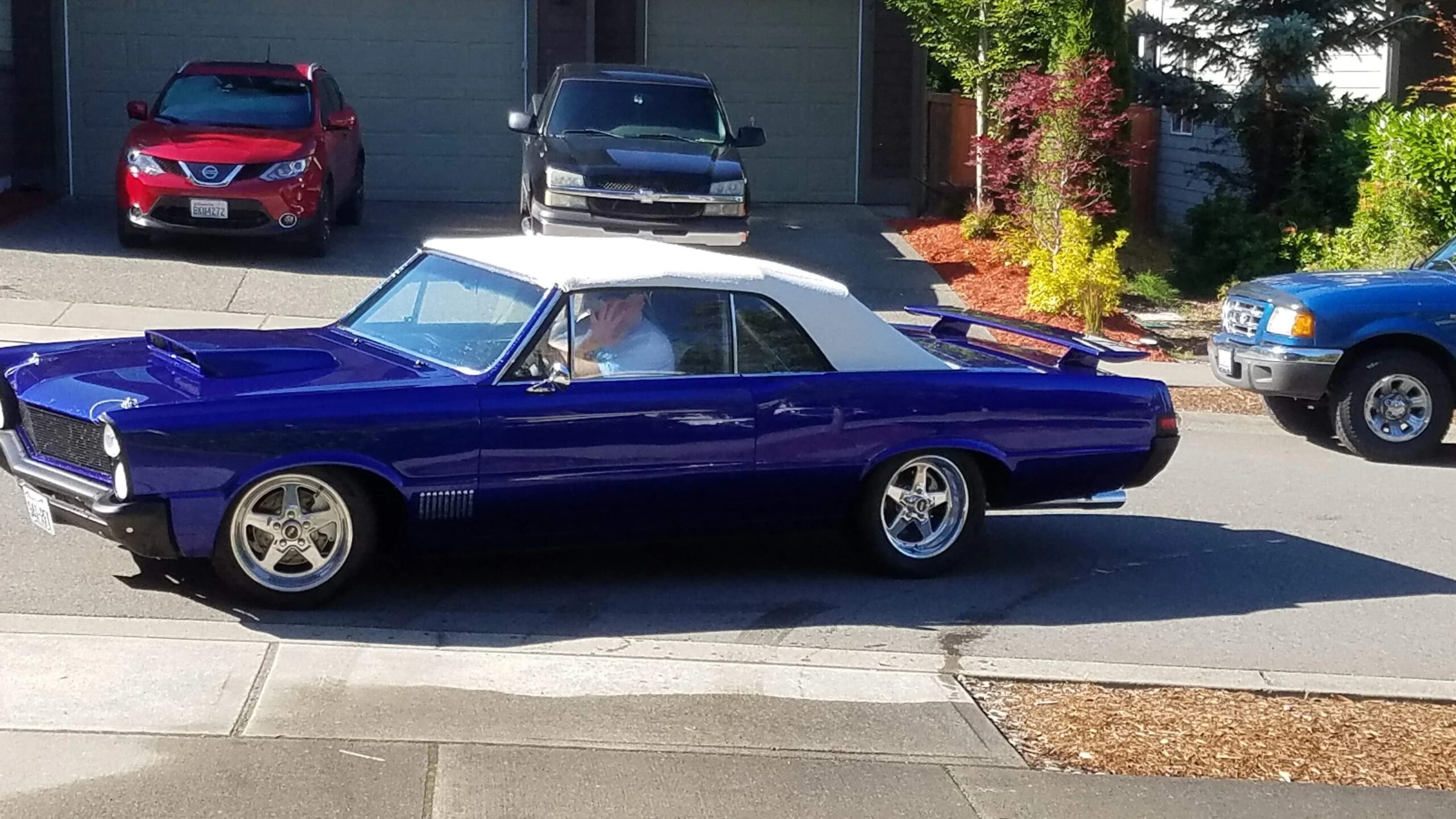 Pontiac-Le-mans-sport-convertible-1965-Blue-Black-2