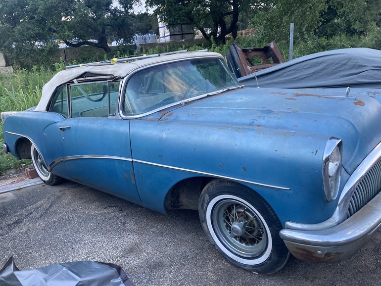 Buick-Skylark-1954-Light-Metallic-Blue-Blue-And-White