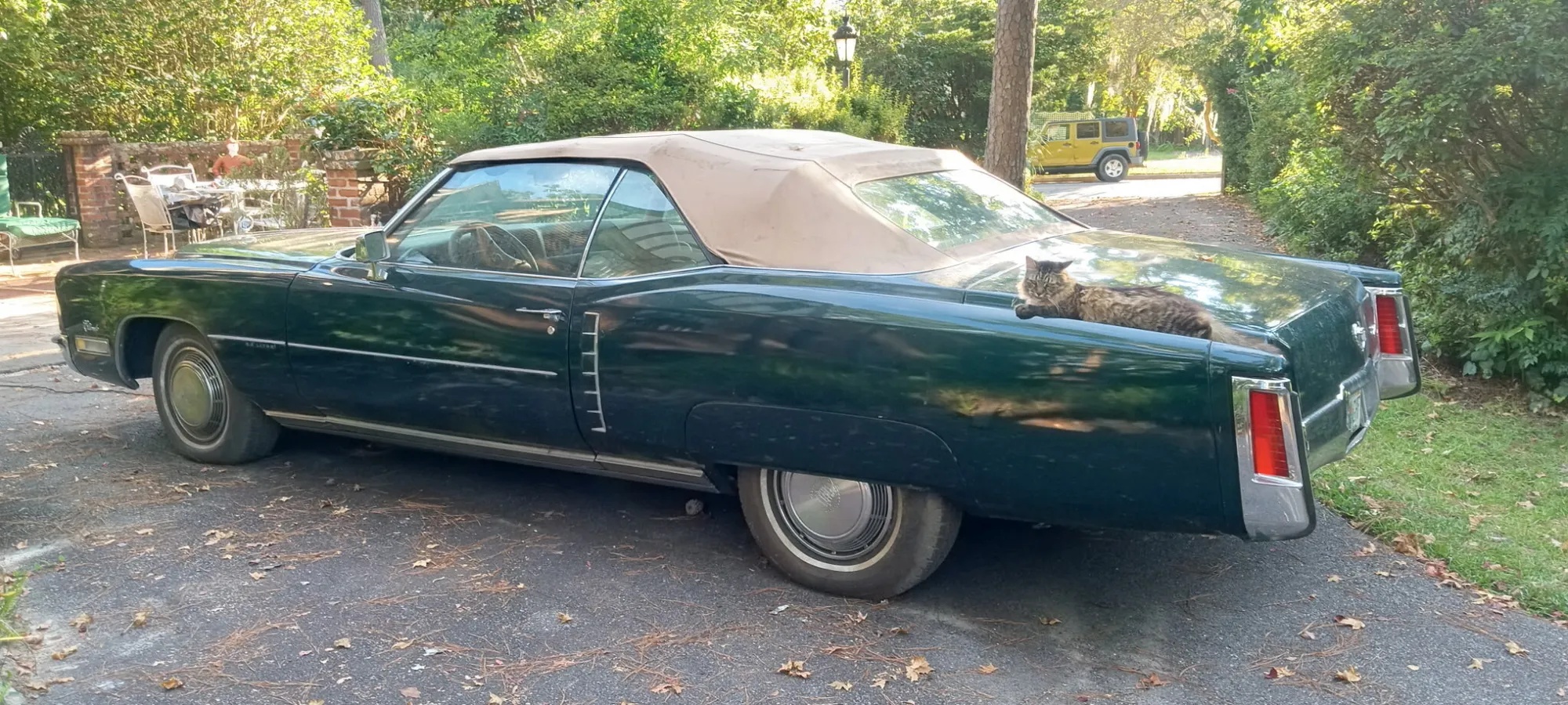 Cadillac-Eldorado-1972-Dark-Green-Tan-13