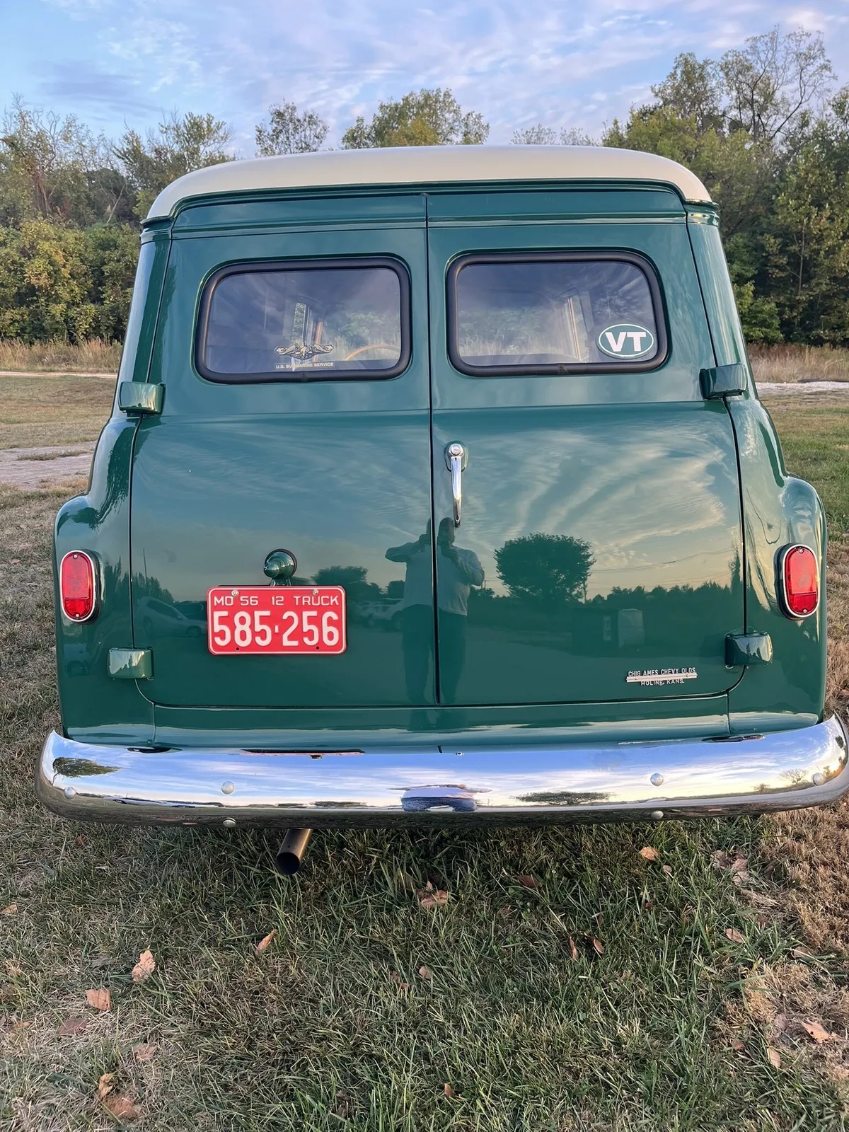 Chevrolet-3100-1956-Green-Grey-17