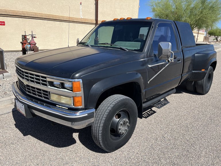Chevrolet-3500-1989-Black-Blue-Cloth