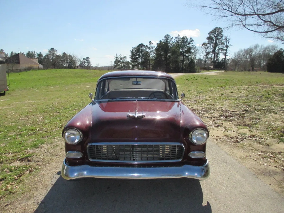 Chevrolet-Bel-air-1955-Maroon-Tan-5