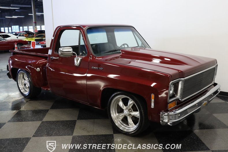 Chevrolet-C10-1977-Burgundy-Maroon-Black-23