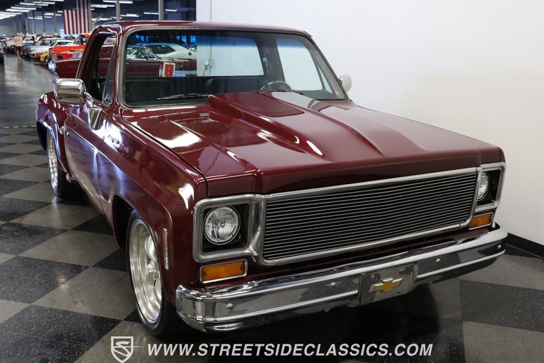 Chevrolet-C10-1977-Burgundy-Maroon-Black-24